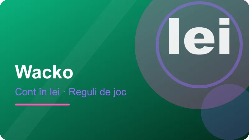 Wacko – Verificarea pentru jucătorii din România Verificarea pentru jucătorii din România – ilustrație pentru secțiunea Wacko